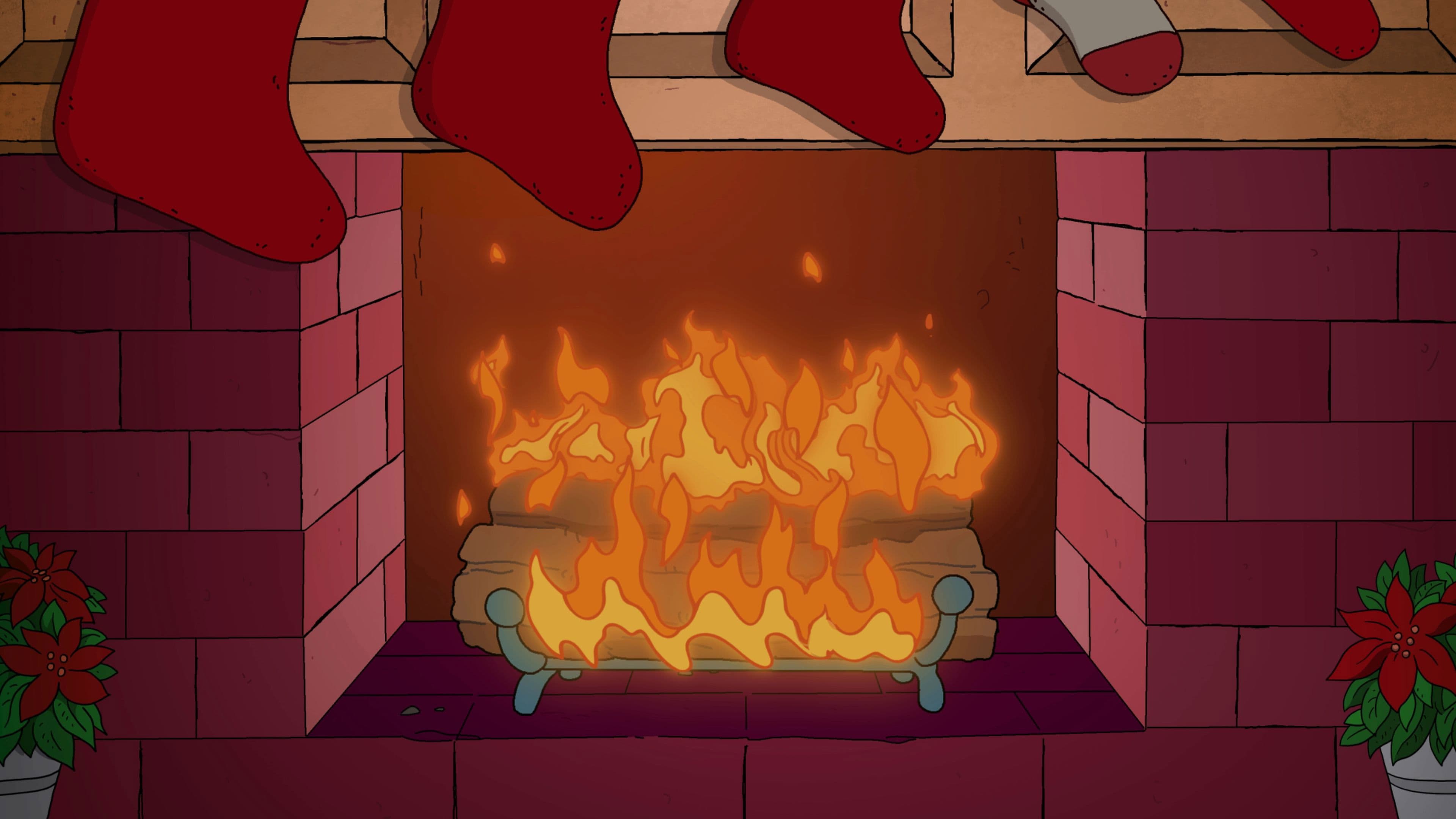 The Simpsons Yule Log