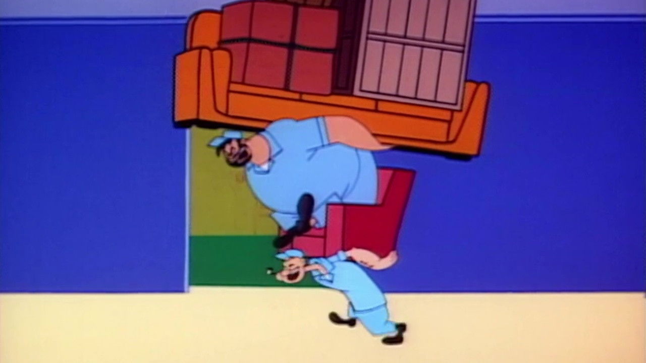 Popeye als Möbelpacker
