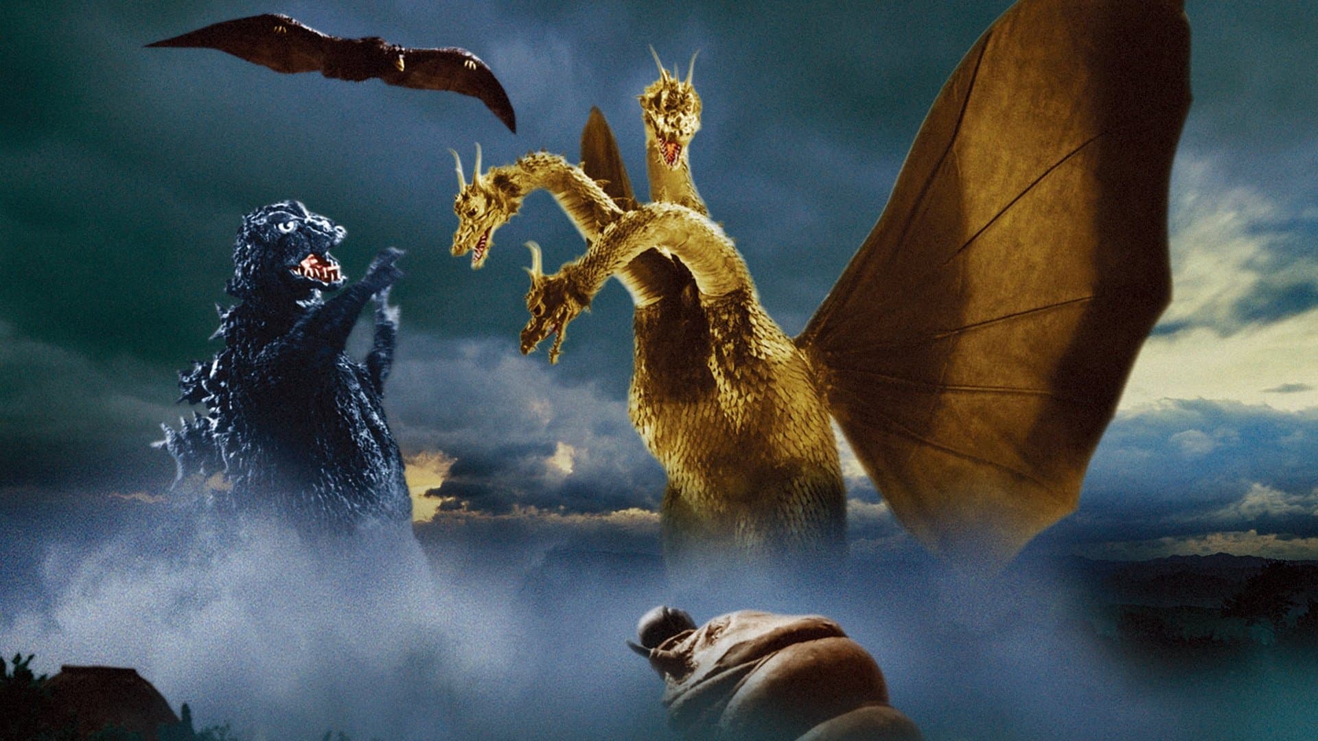 Frankensteins Monster im Kampf gegen Ghidorah