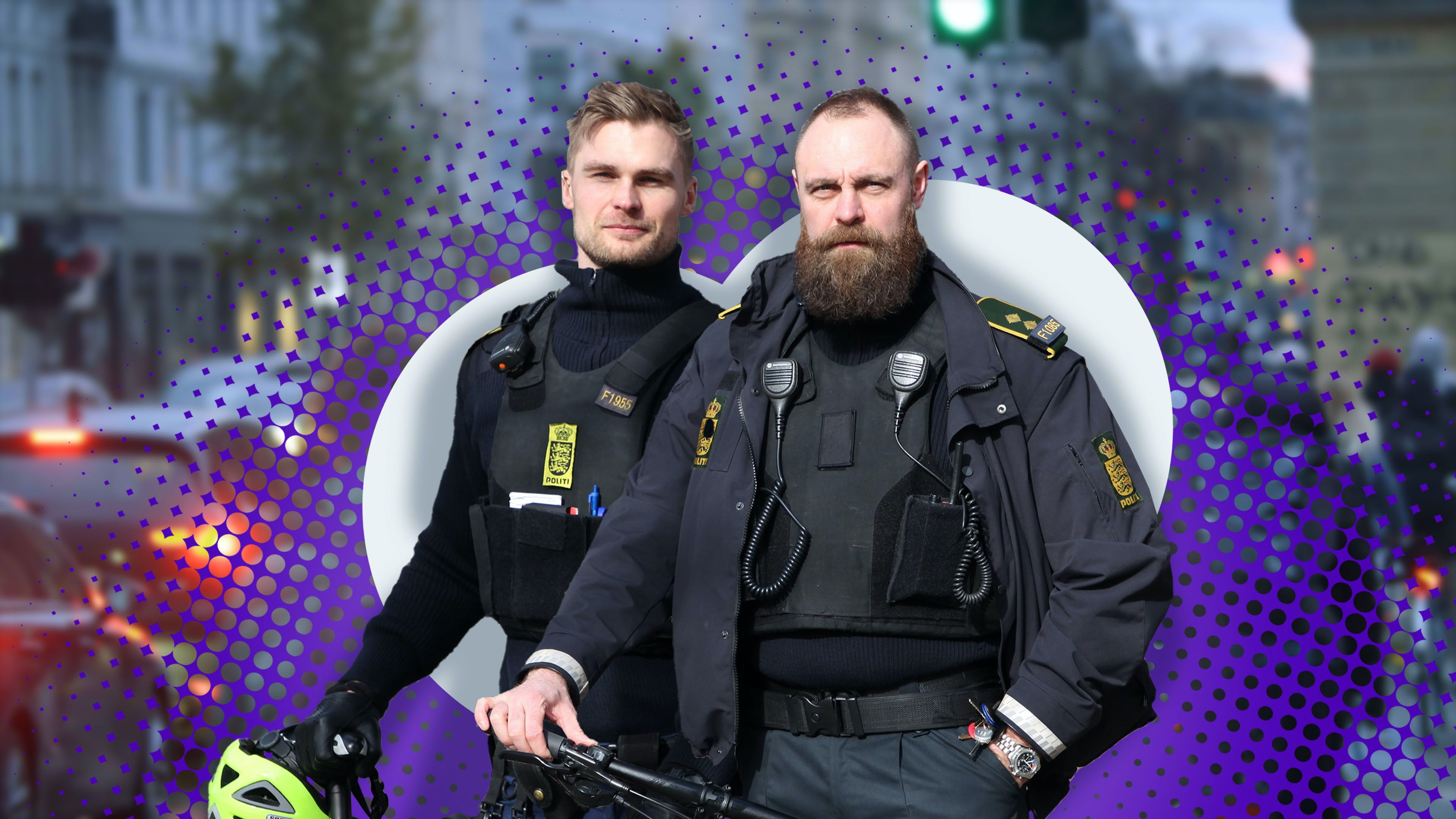 Politi på cykelstien