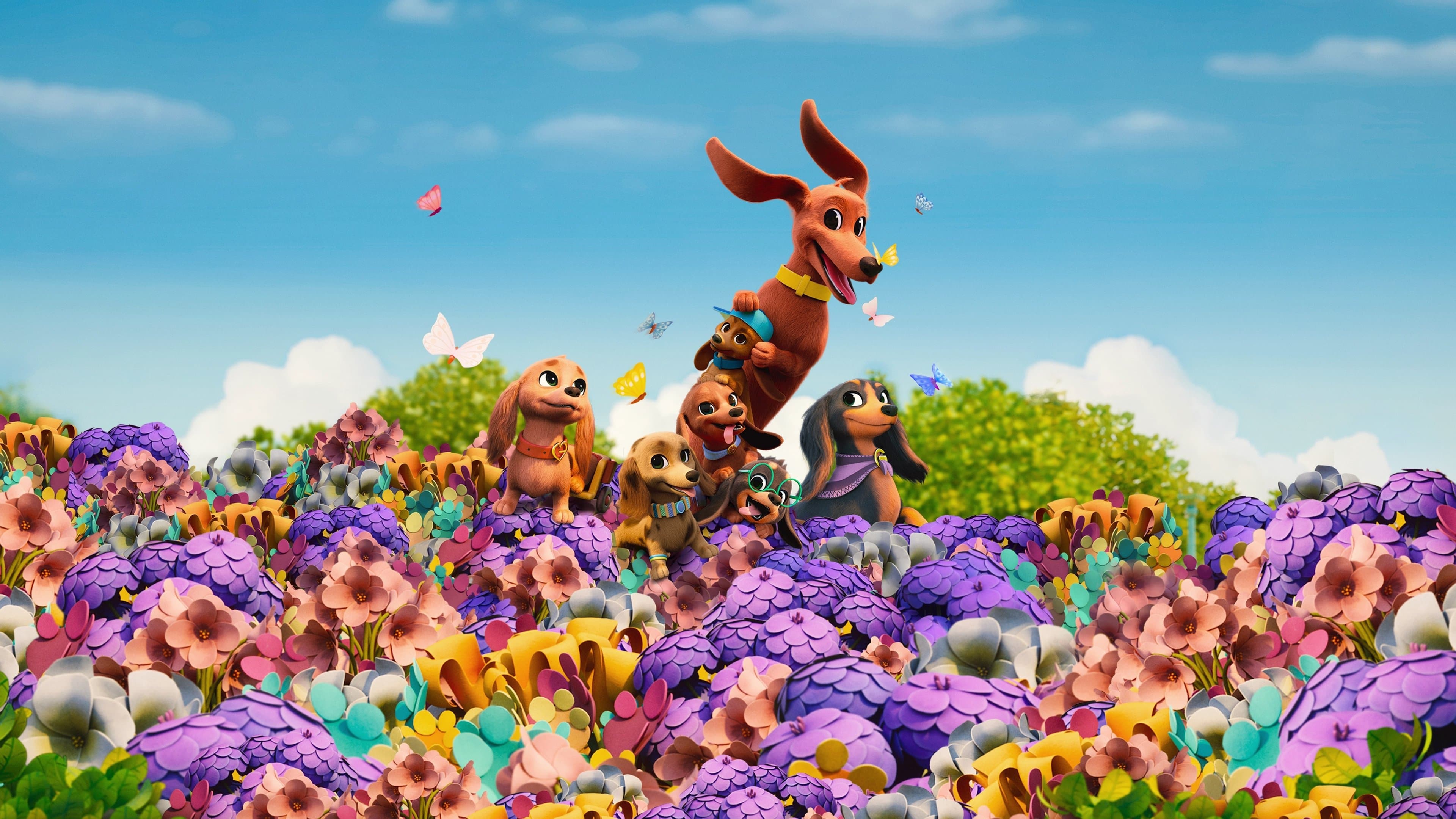 Brezel und seine Dackel-Familie