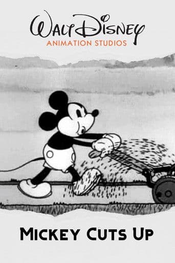 Micky mäht den Rasen