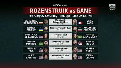 UFC Fight Night 186: Rozenstruik vs. Gane Bild 1