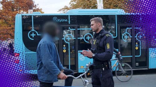 Politi på cykelstien Bild 2