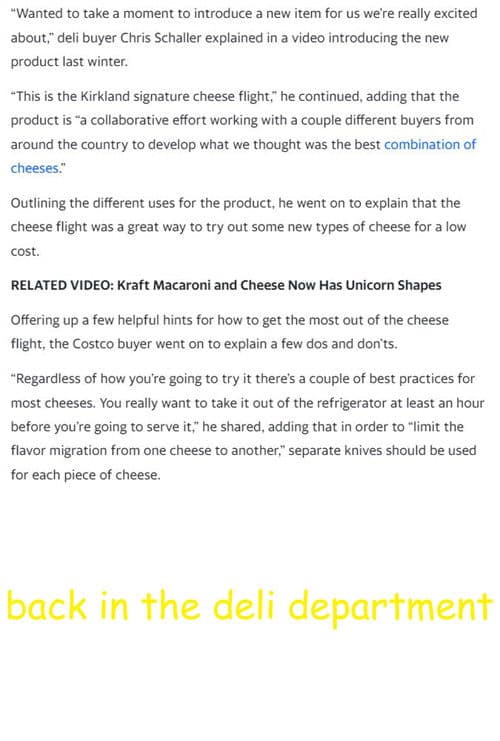 Back in the Deli Department