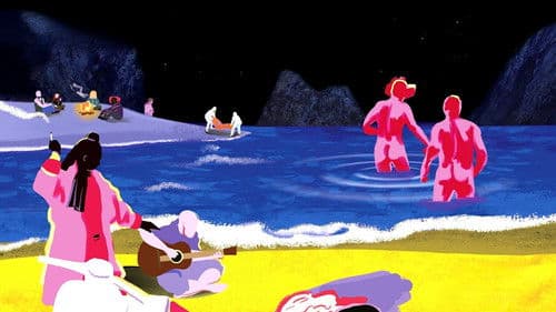 Círculos sobre agua, bajo nubes de algodón Bild 1