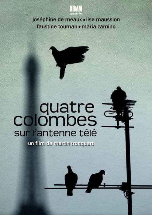 Quatre colombes sur l'antenne télé