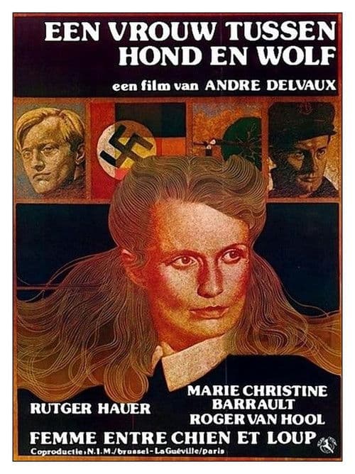 Eine Frau zwischen Hund und Wolf